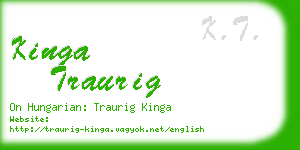 kinga traurig business card